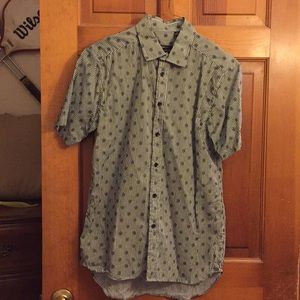 postmark Nautical Short Sleeve Button Down Shirt